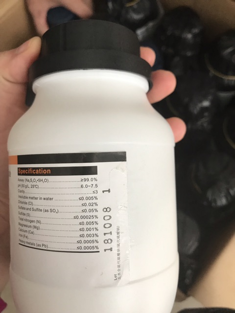 Hóa chất Na2S2O3 natri thiosunfat 500g Sodium thiosulfate Na2S2O3.5H2O