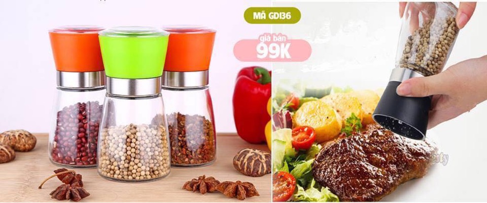 DỤNG CỤ XAY HẠT TIÊU CẦM TAY ( thuỷ tinh) - giao màu ngẫu nhiên | BigBuy360 - bigbuy360.vn