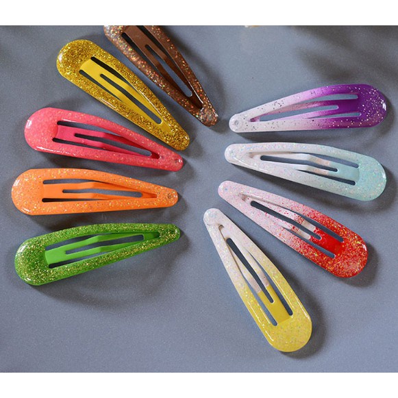 KẸP TÓC T146 GIỌT NƯỚC KIM TUYẾN NHIỀU MÀU DỄ THƯƠNG CỰC HOT