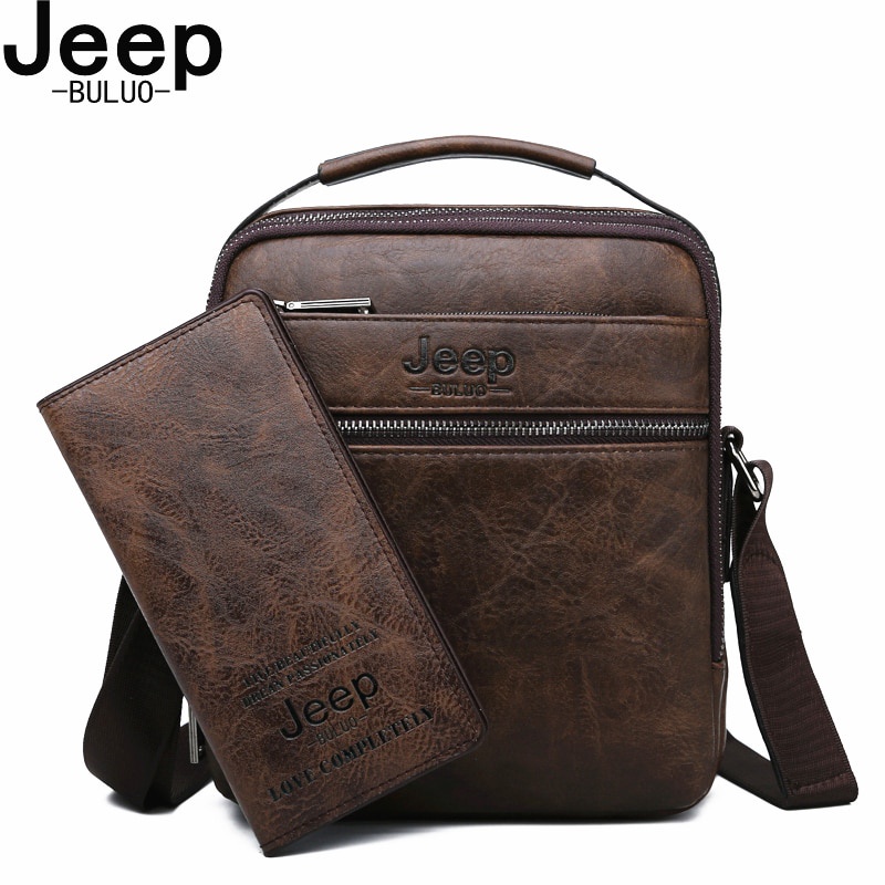 JEEP BULUO Túi đeo chéo vai bằng da thời trang sành điệu cho nam