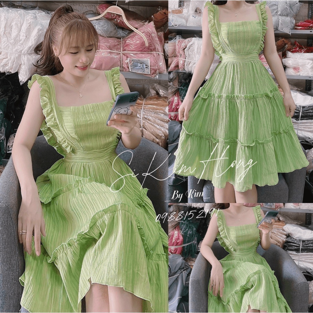 ĐẦM XỐP GÂN KIỂU DÁNG SANG TRỌNG, QUÝ PHÁI CHO CHỊ EM UP