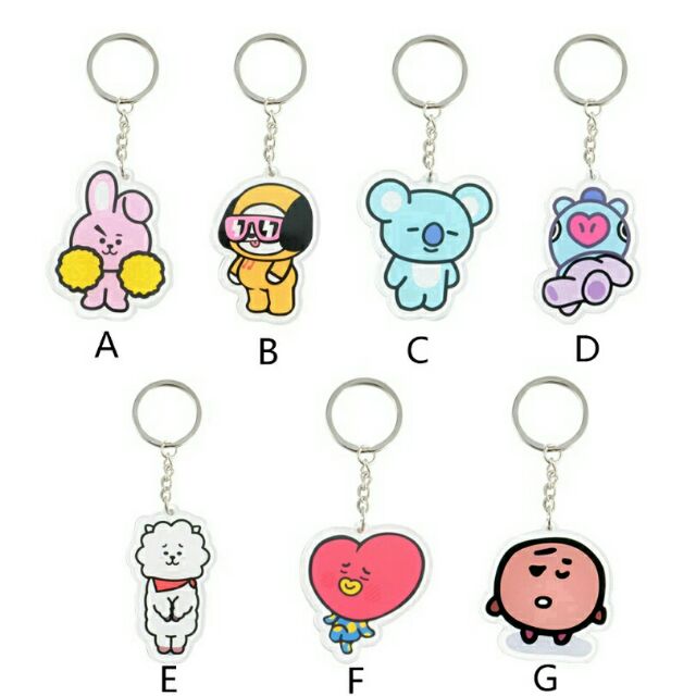 Order móc khóa BT21 siêu cute ( đủ các thành viên )