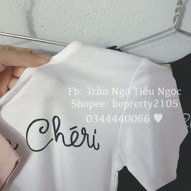 Áo croptop ngắn tay Mon Cheri