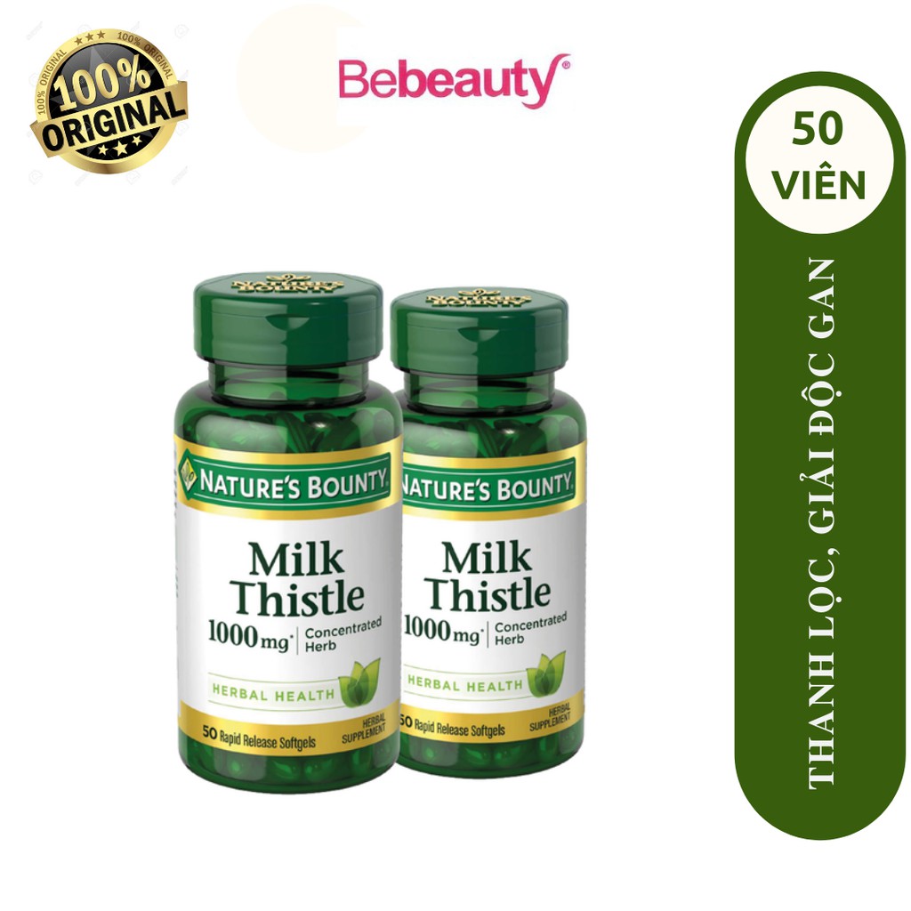 Viên Uống Thanh Lọc, Giải Độc Gan Từ Tinh Chất Hạt Cây Kế Sữa Milk Thistle