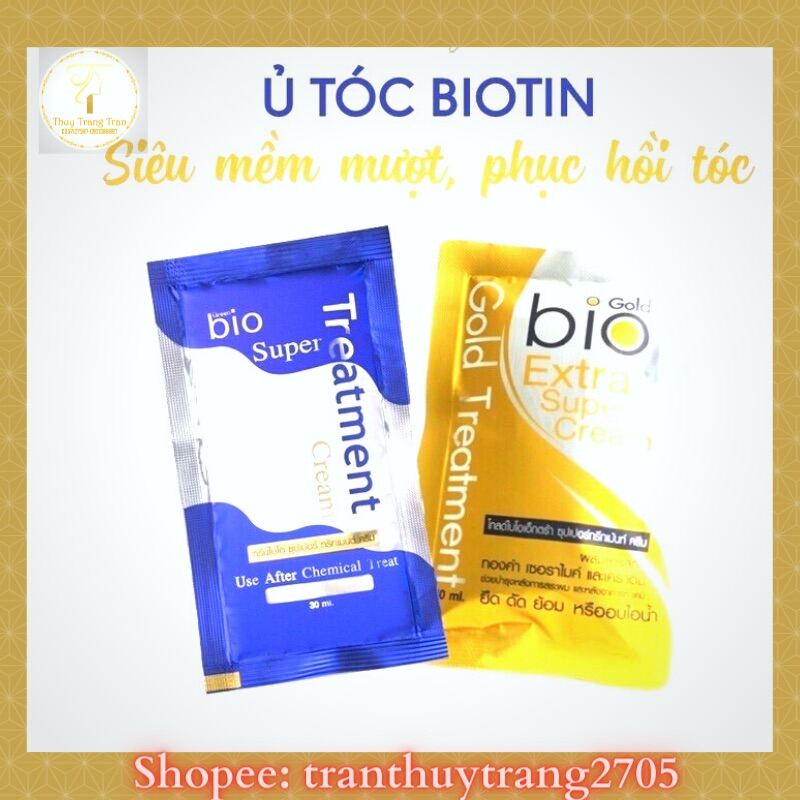 Ủ tóc Biotin Gold siêu mềm mượt, phục hồi tóc ( Giá Sỉ)