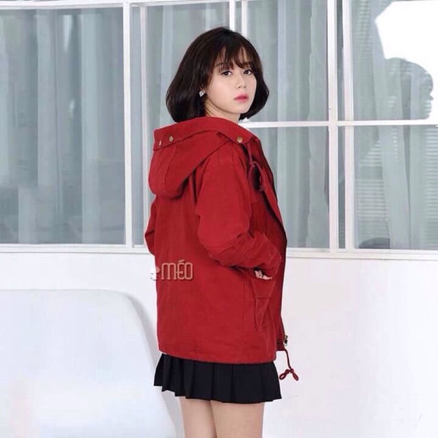 ÁO KHOÁC KAKI NỮ - NÓN NÚT ĐỒNG | BigBuy360 - bigbuy360.vn