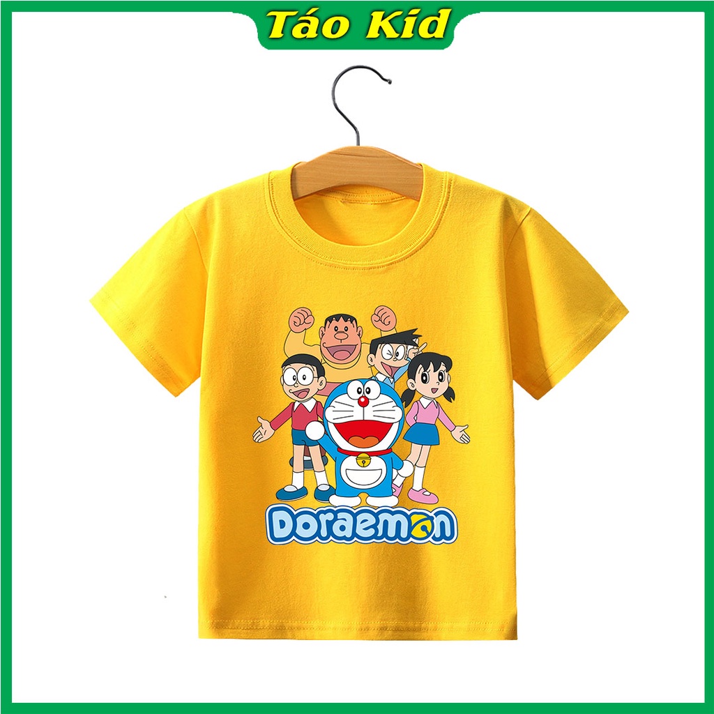 Áo thun bé trai bé gái cộc tay Táo Kid chất cotton in hình Mèo Máy DRM từ 0 đến 10 tuổi hàng VNXK TA80