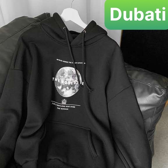 ÁO KHOÁC HOODIE NAM NỮ UNISEX CHẤT NỈ DÀY MỊN HỌA TIẾT MẶT TRĂNG FROM RỘNG SÀNH ĐIỆU- DUBATI FASHION