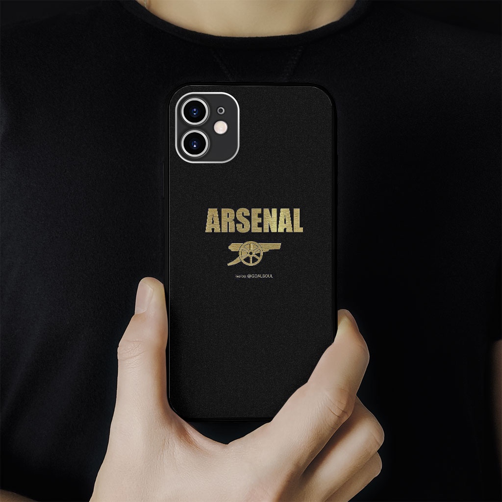 Ốp điện thoại dẻo logo arsenal gold cho iphone 6 - iphone 13 ASN20210091