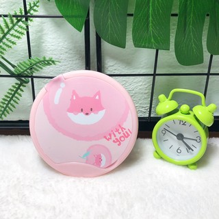 Gương Lược Mini Hình Tròn Xanh/Hồng/Tím/Cam