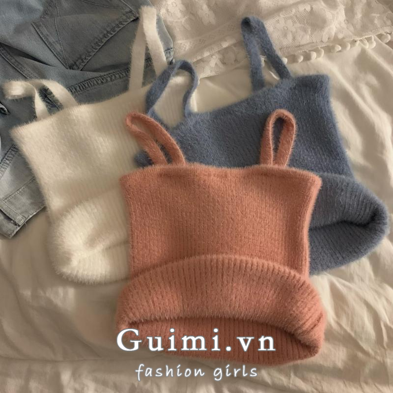 Áo Hai Dây Dệt Kim Thời Trang Quyến Rũ Cho Nữ