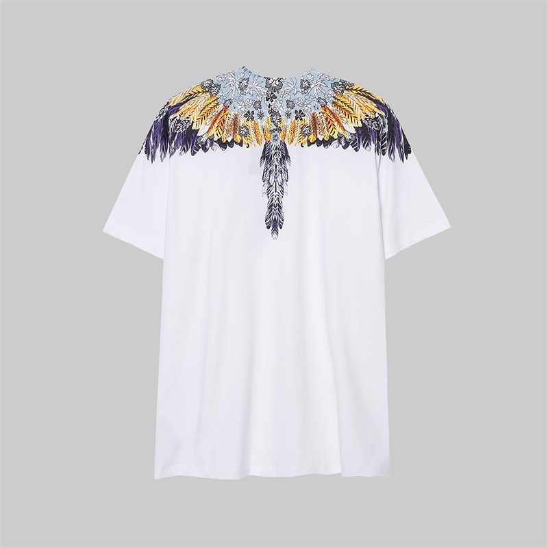 Áo Thun Tay Ngắn Cổ Tròn In Hình Đôi Cánh Thời Trang Unisex