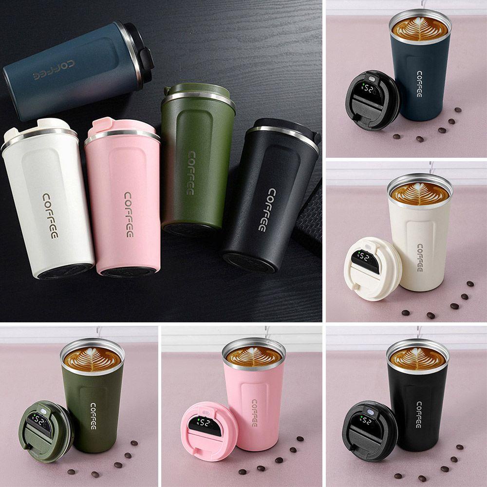 Bình Đựng Cà Phê 510ml Nhỏ Gọn Có Đèn LED Cách Nhiệt Tiện Dụng
