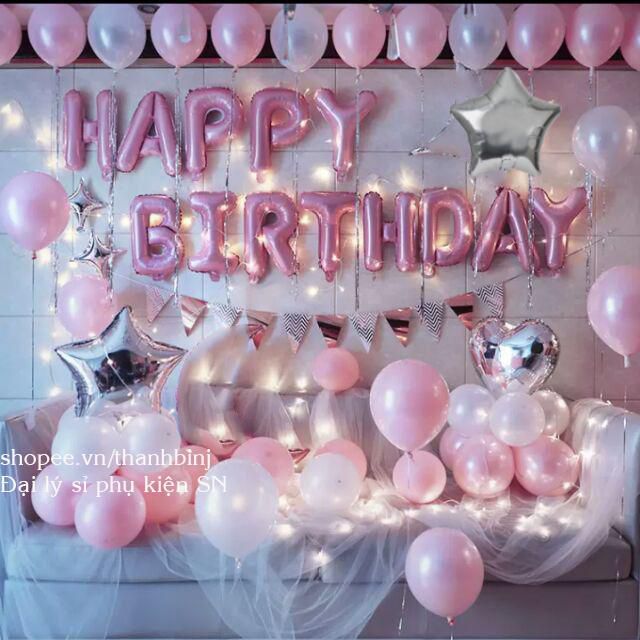Y như hình set bóng bay trang trí sinh nhật cho bé gái
