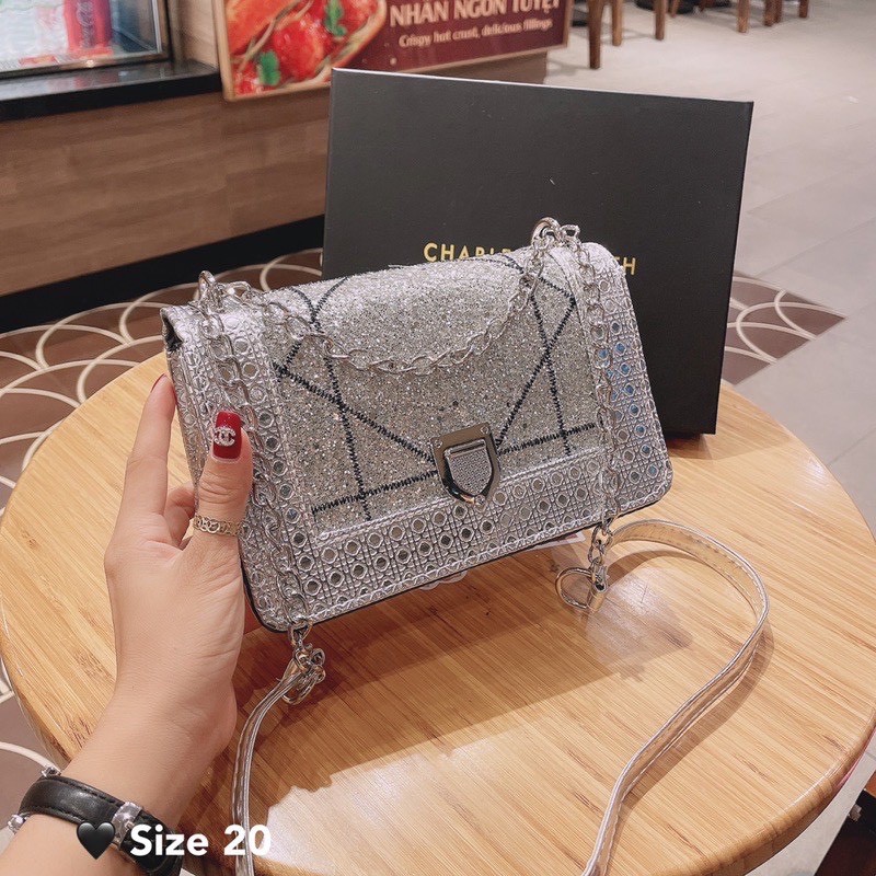 Túi đeo chéo nữ drama kim tuyến thời trang 3 màu dáng hộp chuẩn đẹp giá rẻ | BigBuy360 - bigbuy360.vn