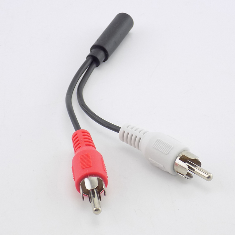 Cáp ChuyểN ĐổI Âm Thanh Aux 3.5mm Lỗ CắM Sang 2 ĐầU CắM RCA Cho Laptop MP3 / MP4