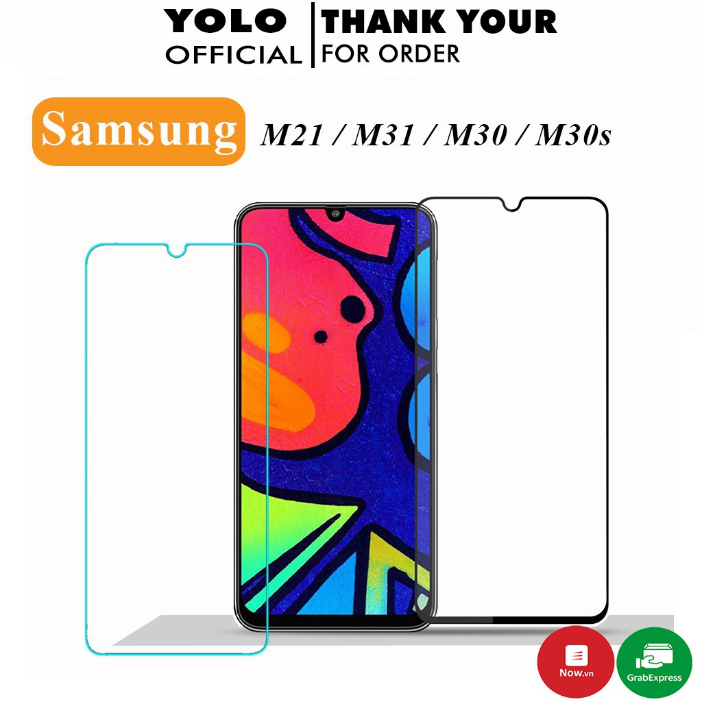 Kính Cường Lực Samsung M21 M31 M30 M30s Full Màn Trong Suốt Cảm Ứng Mượt Tặng Kèm khăn lau