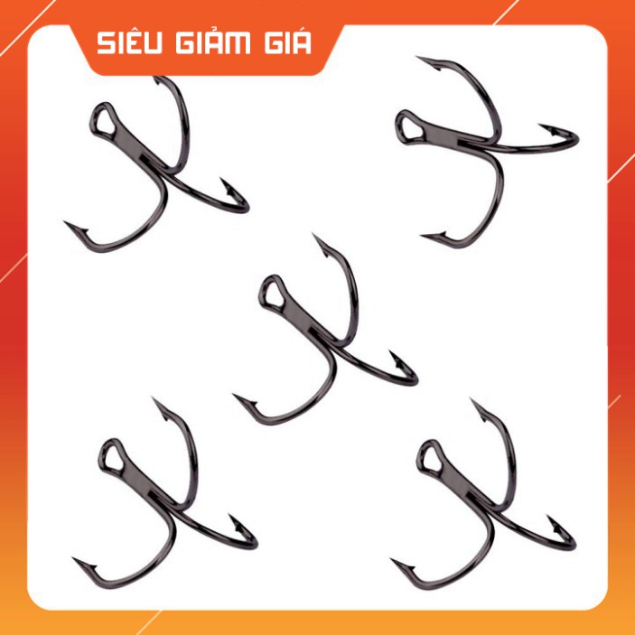 [Combo] [Combo] Combo 10 Lưỡi  Câu 3 Tiêu có ngạnh Thép không rỉ gắn mồi giả, câu lure lưỡi ba tiêu [Giá rẻ] [Giá rẻ]