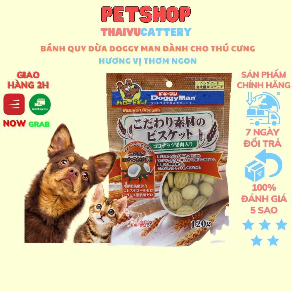 Bánh quy dừa doggy man dành cho thú cưng hương vị thơm ngon