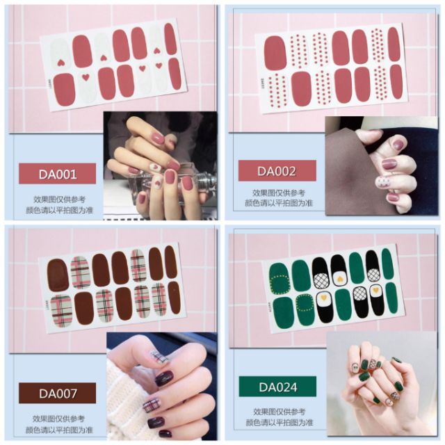 Bộ dán móng tay gồm 14 nail stick không thấm nước, độ đàn hồi tốt. | BigBuy360 - bigbuy360.vn