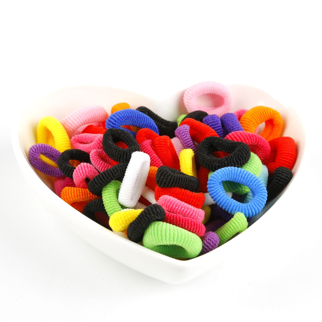 Dây Buộc Tóc Cao Su Mềm Co Giãn Nhiều Màu Sắc Ngọt Ngào Đơn Giản Cho Bé Gái