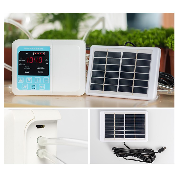 Máy tưới cây tự động pin mặt trời, 10 đầu tưới nhỏ giọt- Minh_An_Shop