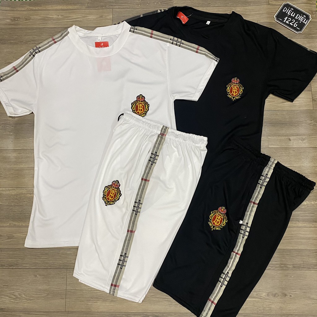 BỘ ĐỒ NAM BỘ HÈ NAM THỂ THAO HỌA TIẾT HUY HIỆU ĐỎ KẺ VIỀN kèm ảnh thật | BigBuy360 - bigbuy360.vn