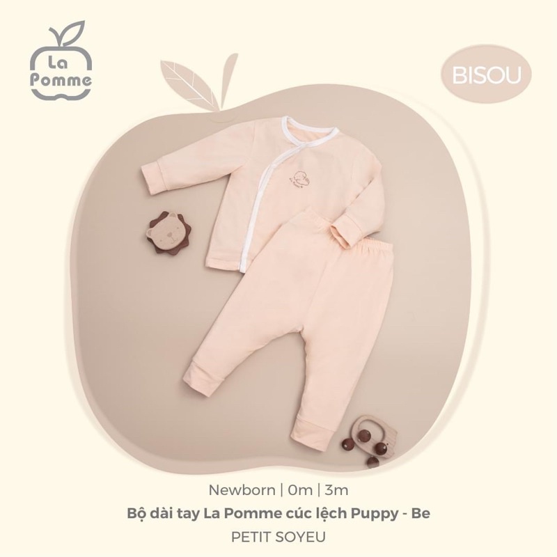 Lapome - Bộ dài tay cúc lệch Puppy LP15030