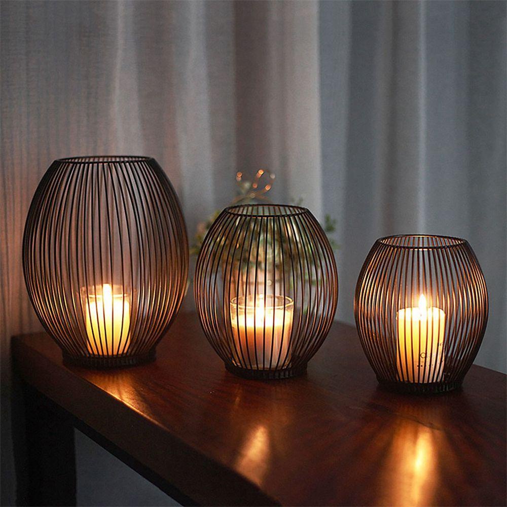 Chân Nến Để Bàn Trang Trí Hình Lò Sưởi Phong Cách Retro