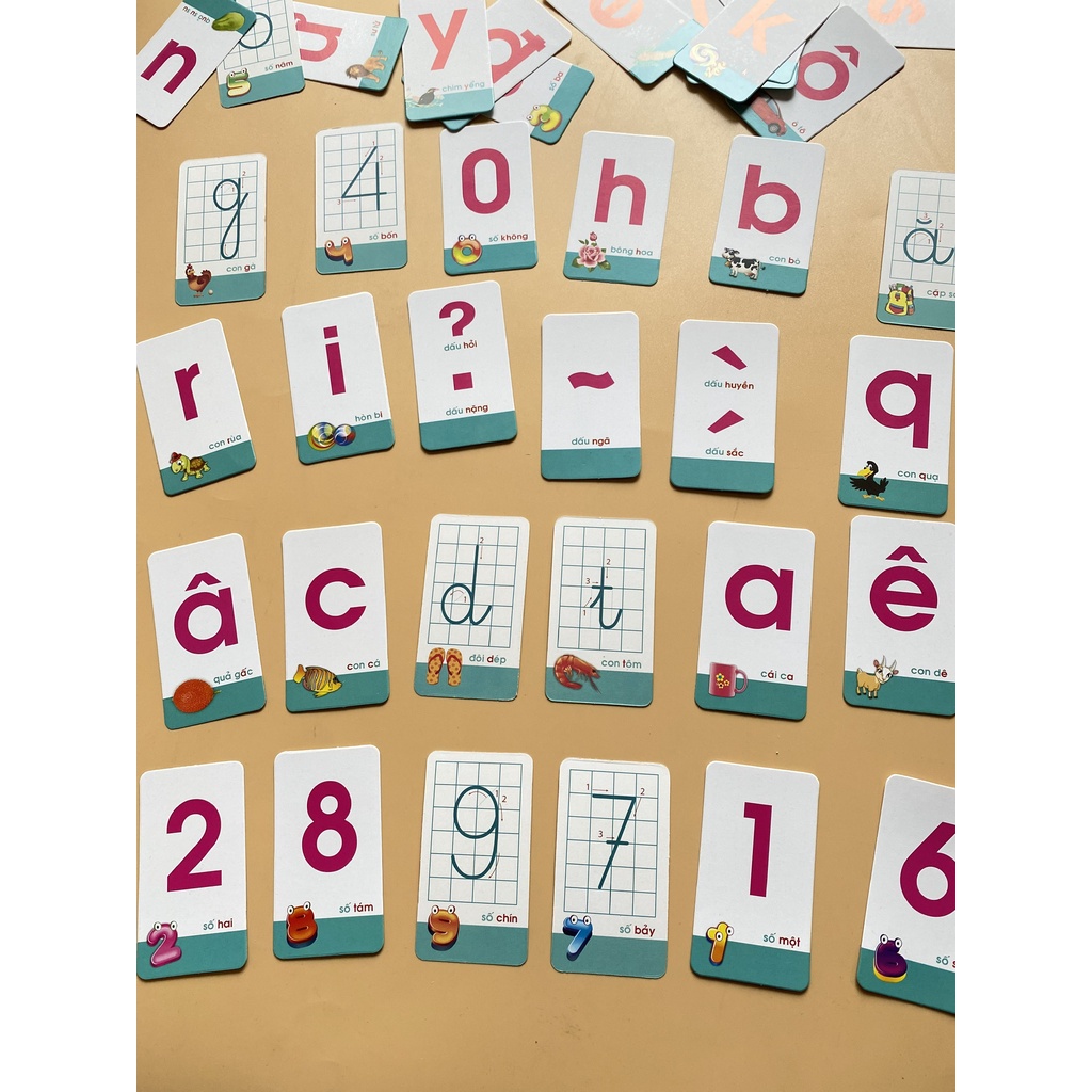 Bộ 42 Thẻ Học Thông Minh Bibo Flashcard Chủ Đề Chữ Cái Và Số Đếm Cho Bé Benrikids