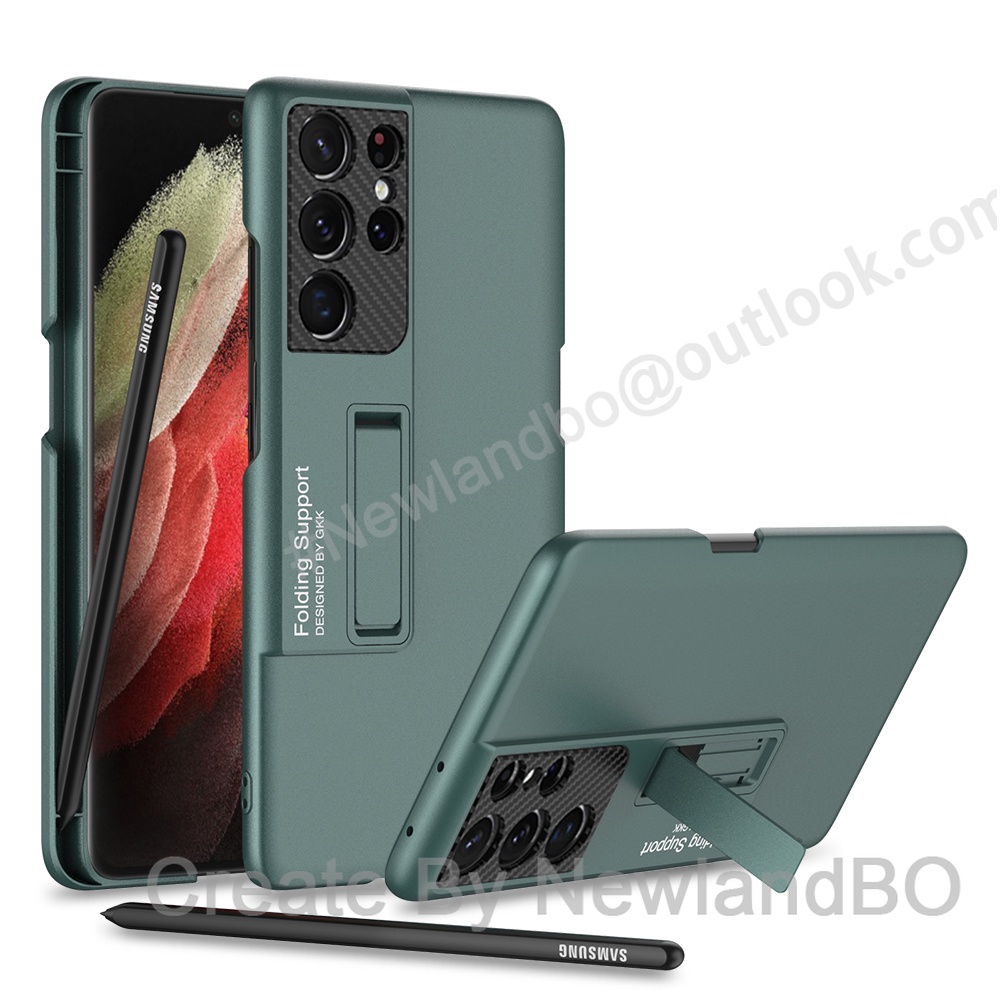 Ốp Điện Thoại GKK Bằng Nhựa Siêu Mỏng Chống Sốc Có Ngăn Đựng Bút Cho Samsung Galaxy S21 S22 Plus Ultra Galaxy S21 S22 Ultra Coque