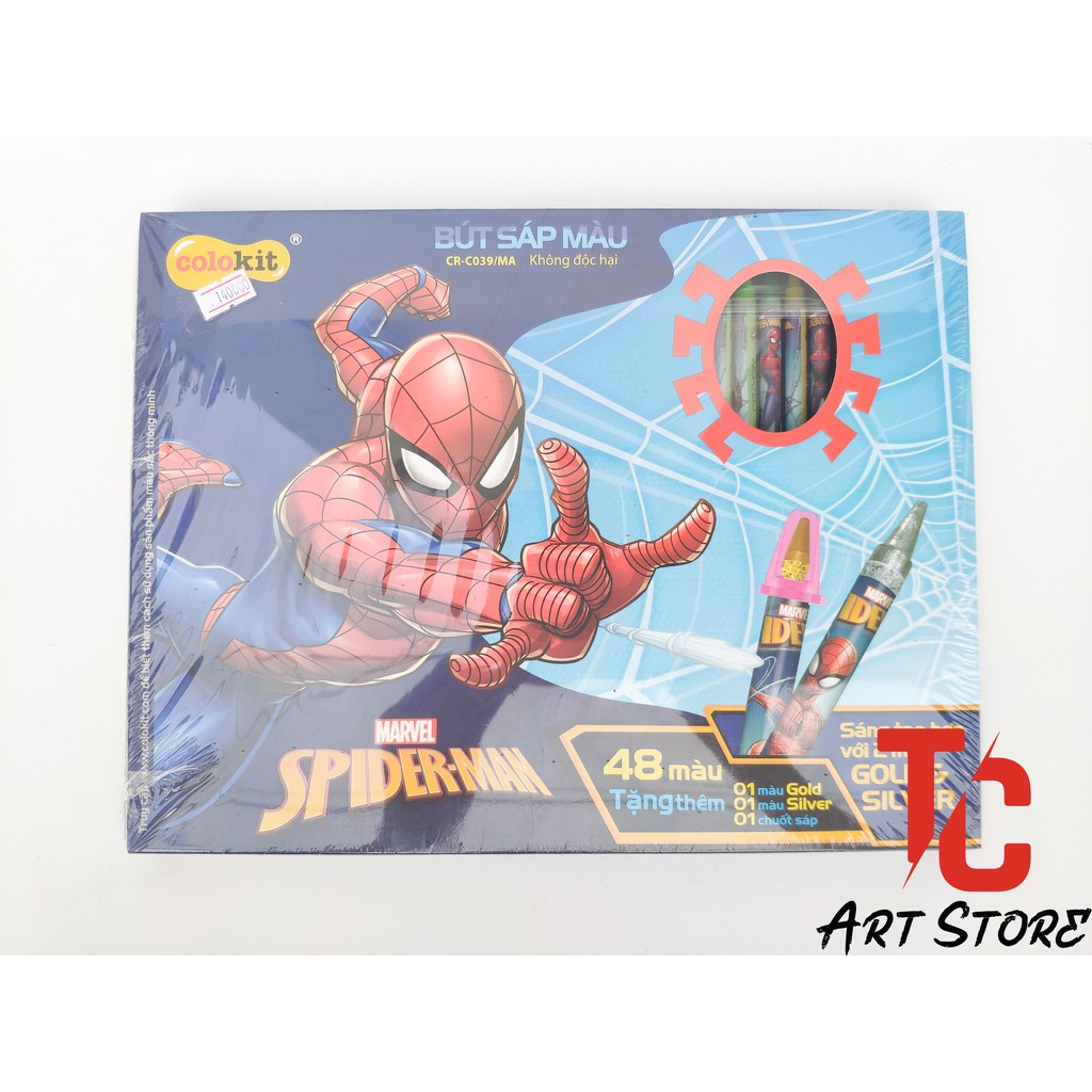 Bút Sáp Màu COLOKIT CR-C039/MA - Bút Sáp Màu SPIDERMAN 48 màu