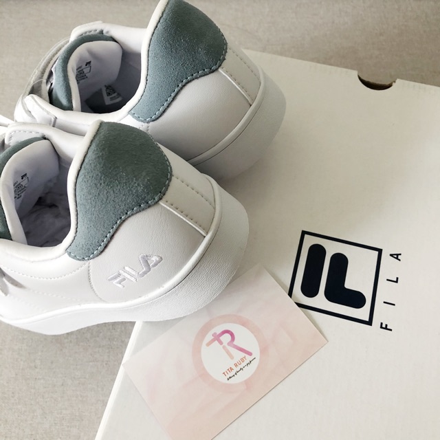 GIÀY FILA TRẮNG QUAI DÁN GÓT XANH