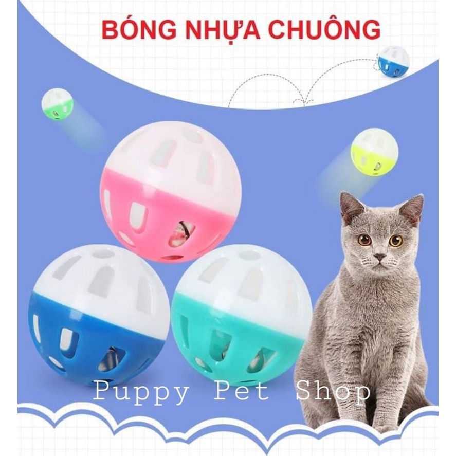 Đồ Chơi Cho Mèo Bóng Nhựa Chuông