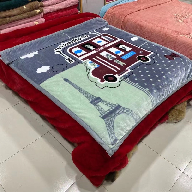chăn tuyết nỉ nhung mềm mịn dày dặn ấm áp ,chăn mền nỉ nhung cho bé đi học kt 1m5x2m