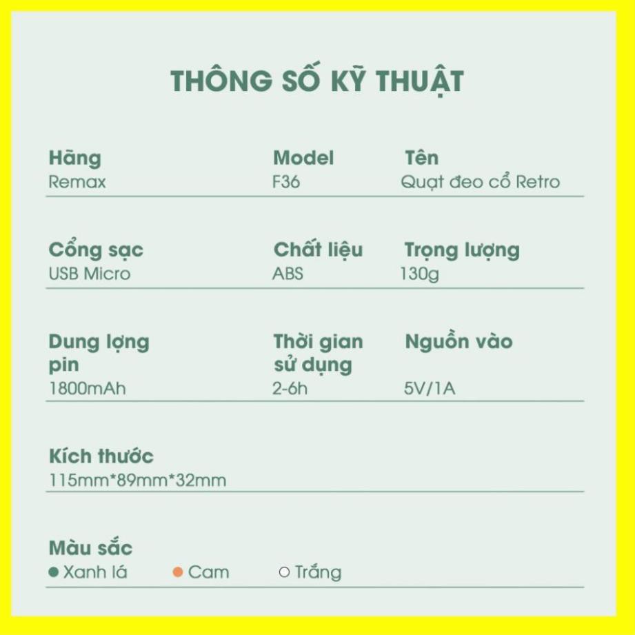 Quạt đeo cổ Remax F36 | BigBuy360 - bigbuy360.vn