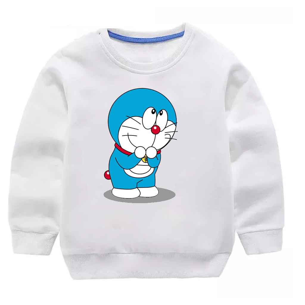 Áo nỉ cho bé in doramon, dễ thương , thời trang bé trai , gái, size 8kg tới 85kg