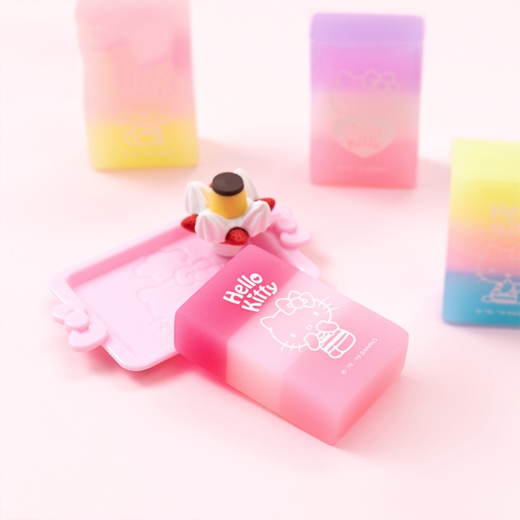 Gôm tẩy 3 màu gradient trong suốt xinh xắn