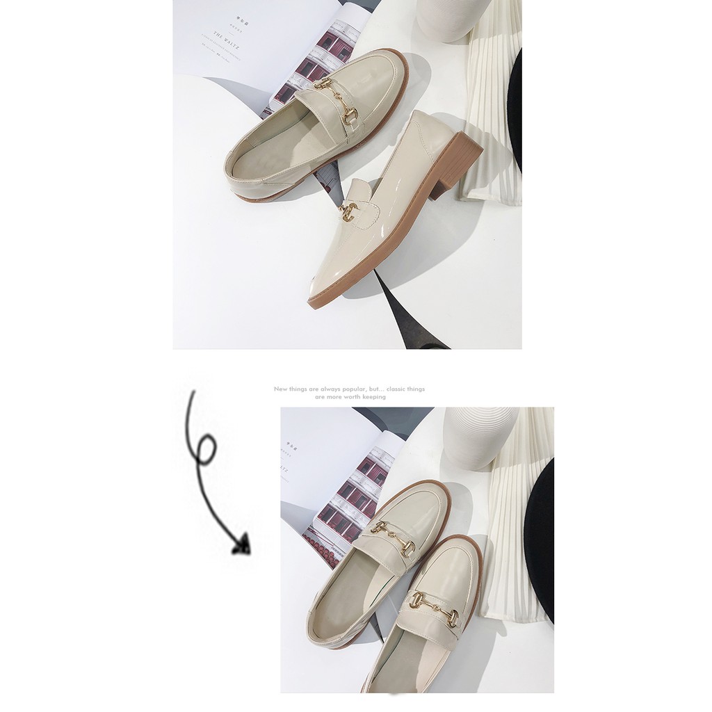 Giày Oxford Nữ Da Bóng Phong Cách Hàn Quốc Vintage Mery Shoes - MBS168