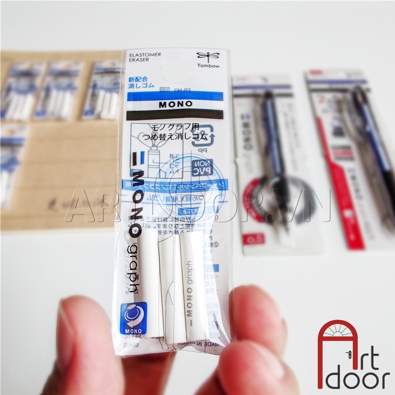 [ARTDOOR] Gôm tẩy dùng cho bút chì TOMBOW Mono Graph (túi 3 cái)