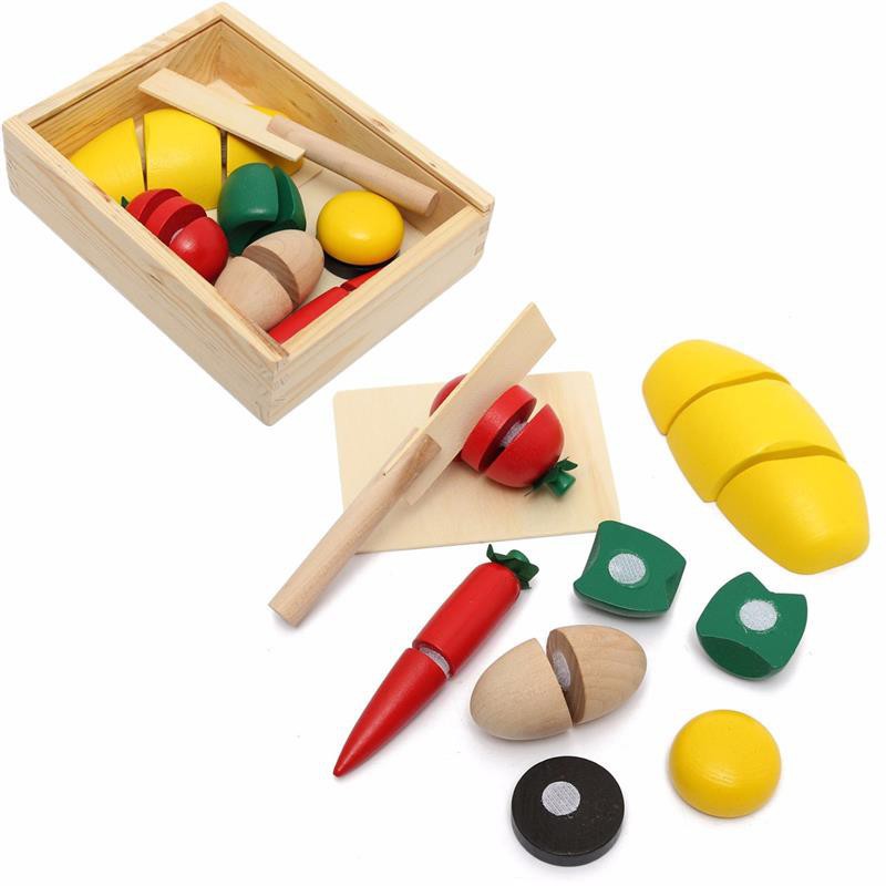 Bộ đồ chơi cắt hoa quả bằng gỗ
