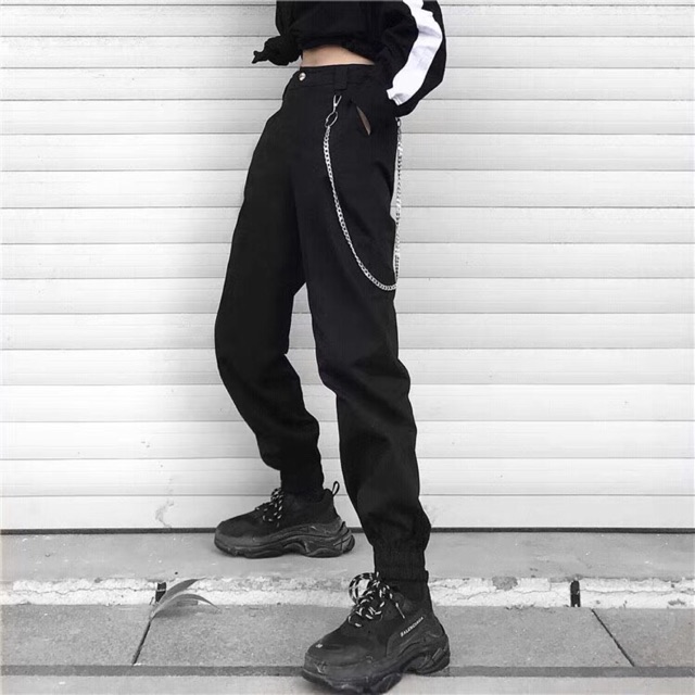 Quần jogger kèm dây xích ( ảnh thật phía sau )