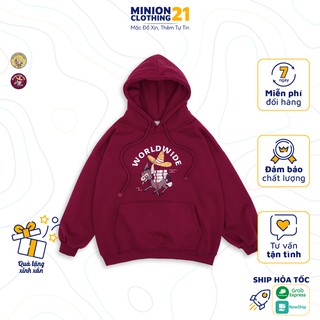 Áo hoodie Minion Clothing nỉ lót bông form rộng, dáng Unisex Ulzzang Streetwear A2918