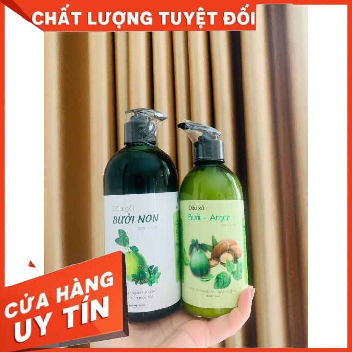 COMBO dầu gội xả bưởi [GIÁ SỐC] nấu thủ công cô đặc sạch gàu chống rụng giúp tóc trông dày dài hơn