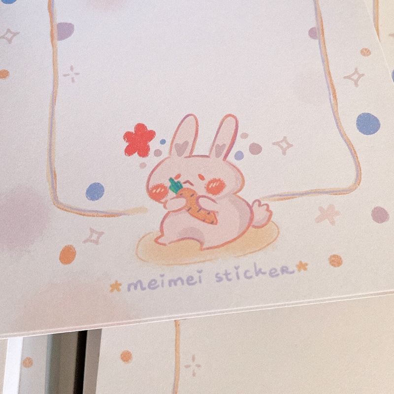 Thỏ và Rốt - Xinh Xắn Note Pad - Meimei Sticker