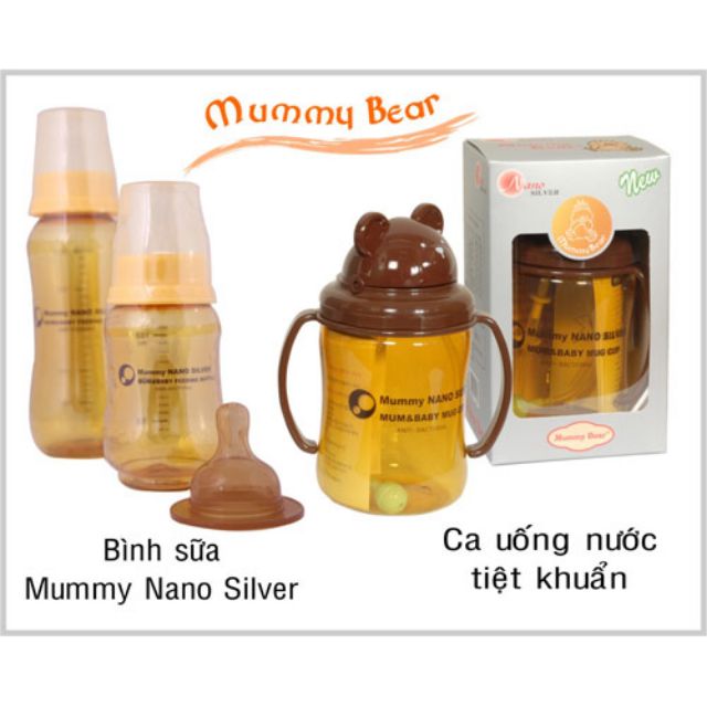 Bình Sữa Nano Mummy Bear 150ml và 250ml thanh lý