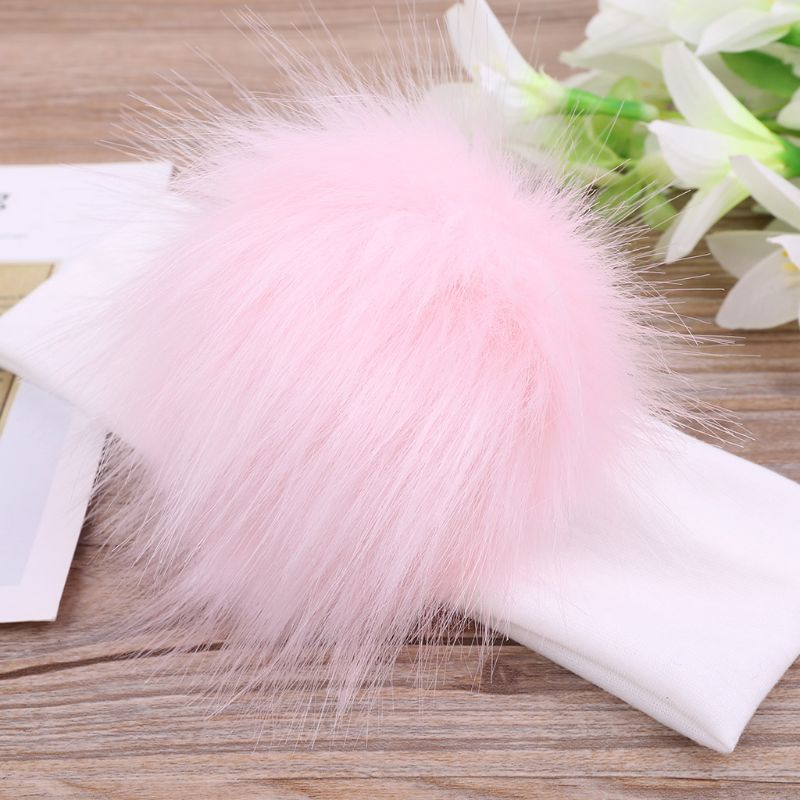 Băng Đô Đính Bóng Lông Xinh Xắn Cho Bé Gái