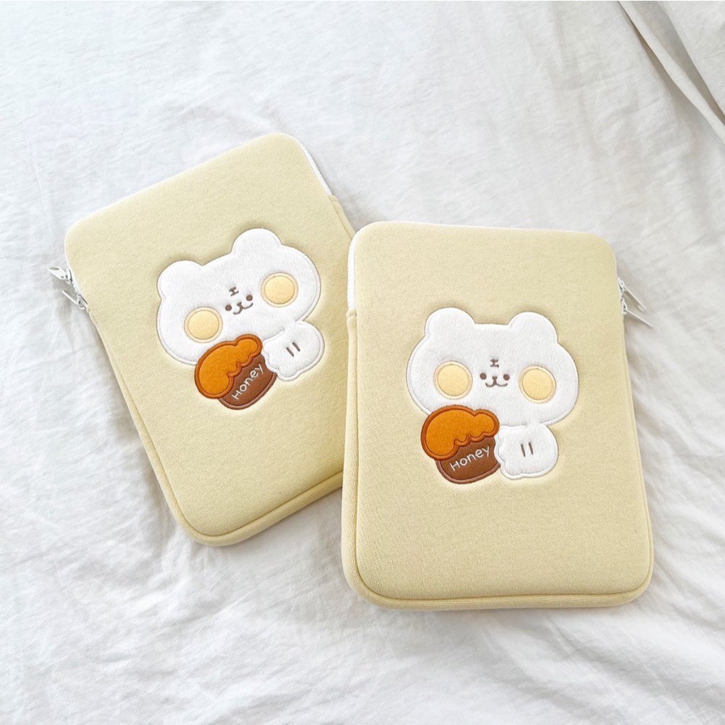 Túi Đựng laptop/Máy Tính Bảng 10/11/13/15 inch Hình Gấu Kiểu Hàn Quốc Dễ Thương