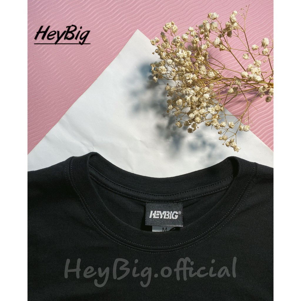 Áo thun oversize HeyBig in hình mèo âm dương phong cách cá tính
