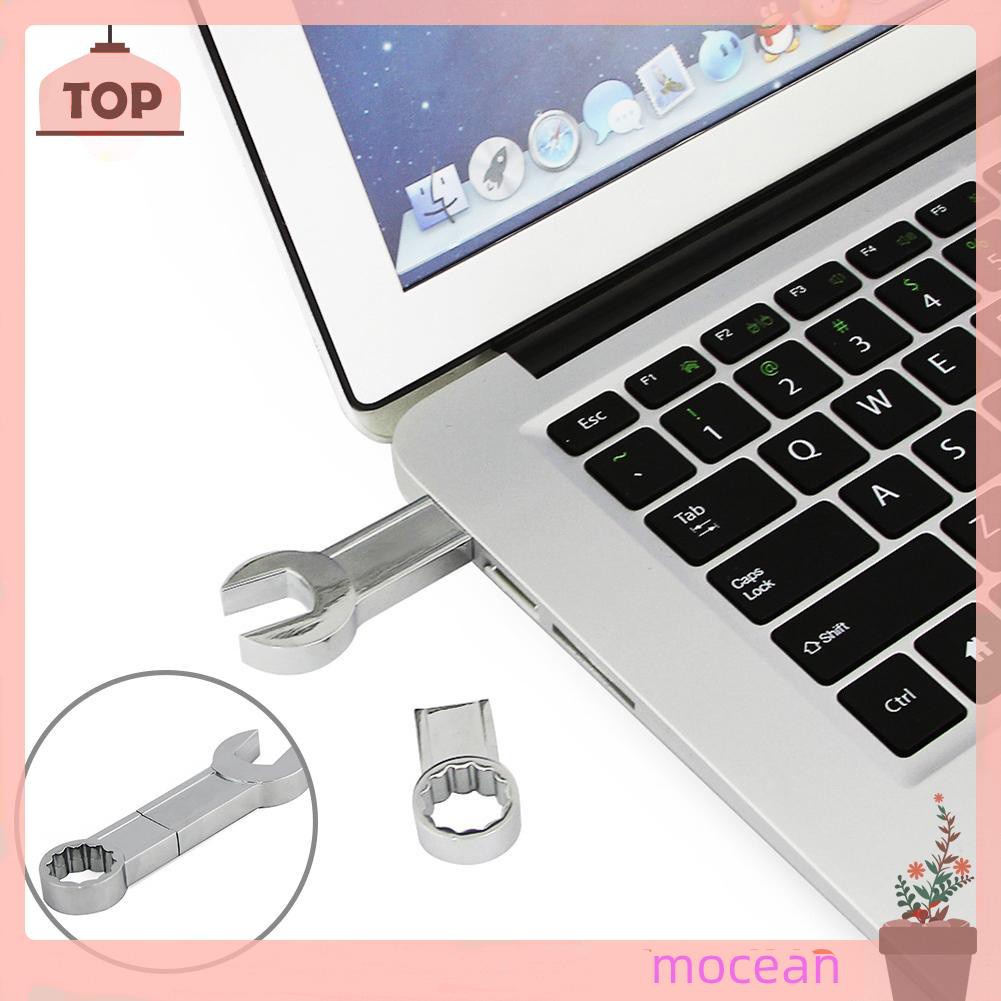 Mocean Metal USB 2.0 Flash Pen Driver Spanner Wrench Shaped Memory Stick U Disk